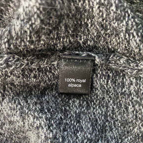 Peruvian Connection Royal Alpaca Sweater Womens XL Gray Oversized Boxy Cozy - Picture 9 of 13